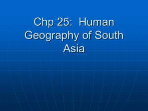 Chp 25: Human Geography of South Asia