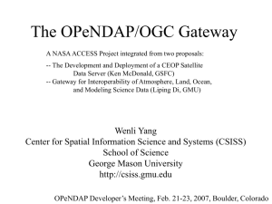 The ROSES ACCESS OPeNDAP/OGC Gateway Project