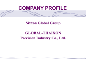 COMPANY PROFILE - Thaixon - Global – Thaixon Precision