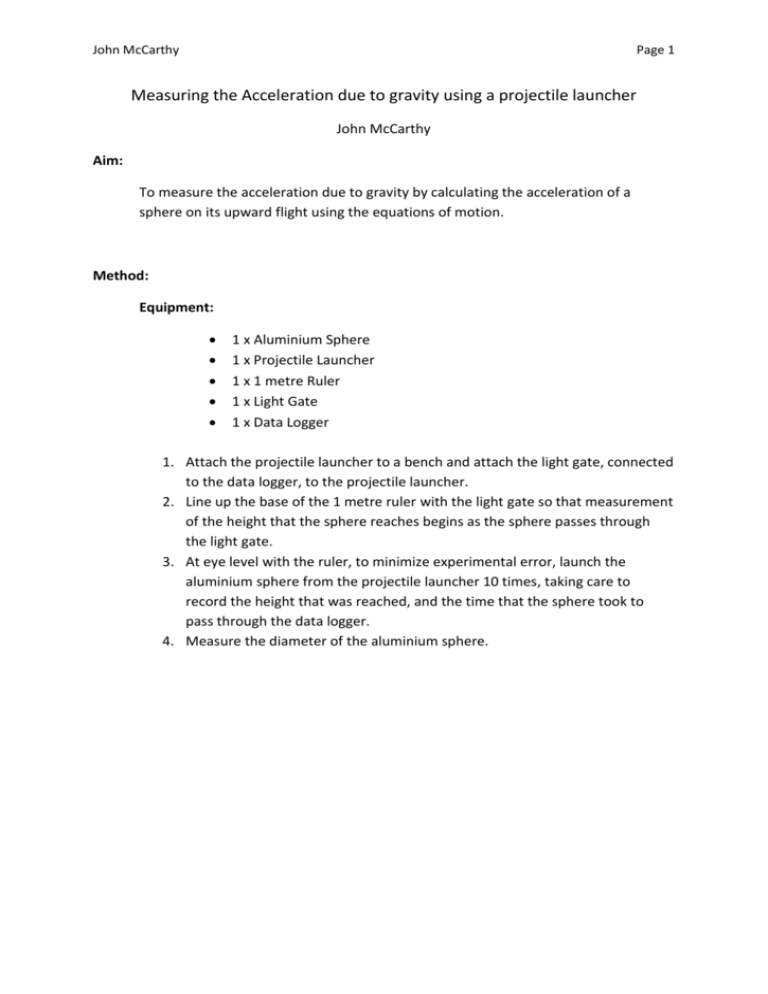 measuring-the-acceleration-due-to-gravity-using-a-projectile