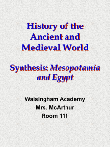 Synthesis-Mesopotamia and Egypt