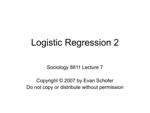 Class 8 Lecture: Logistic Regression 3
