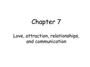 Chapter 7 ss Love and Communication