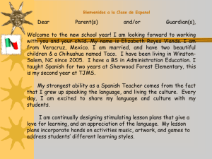 La Clase de Espanol - Winston-Salem/Forsyth County Schools