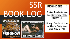Week of Nov 16-20 Romeo and Juliet, ​ ​grammar, poster projects