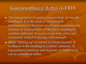 Gastroesophageal Reflux (GERD)