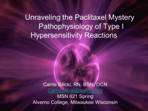 Pathophysiology of Type I Hypersensitivity