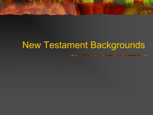 New Testament Backgrounds
