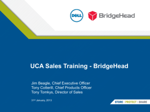 Dell Training on BridgeHeadHDM delivered to Dell UK Sales Reps