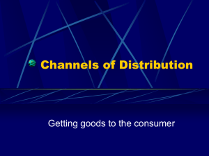 Channels of Distribution - Montgomery County Schools
