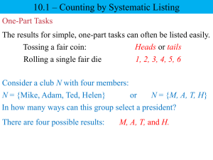 Counting by Systematic Listing