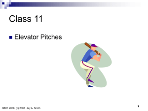 Elevator Pitches