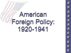 U.S. Foreign Policy 1920