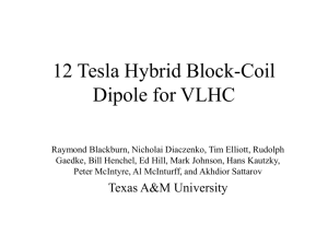 12 Tesla Hybrid Block-Coil Dipole for Future Hadron Colliders