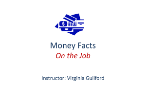 Money Facts - On the Job