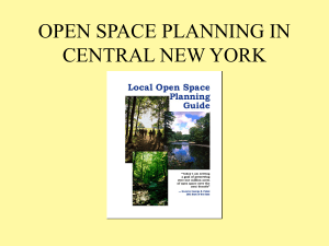 OPEN SPACE PLANNING IN CENTRAL NEW YORK