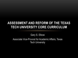 assessment and reform of the texas tech university core curriculum