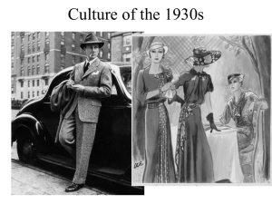 Culture of the 1930s Power Point