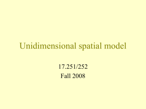 Unidimensional spatial model