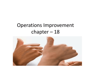 Operations Improvement chapter * 18