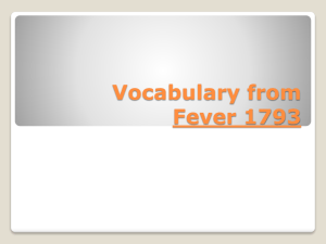Vocabulary from Fever 1793