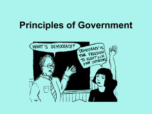 Principles of Government Chapter 1 Notes