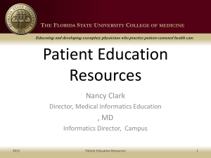 Patient Education Handouts - Florida State University College of