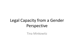 Legal Capacity from a Gender Perspective