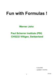 Fun with Formula