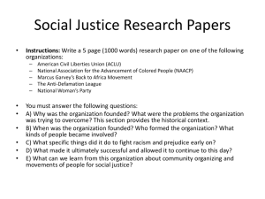 Social Justice Research Papers