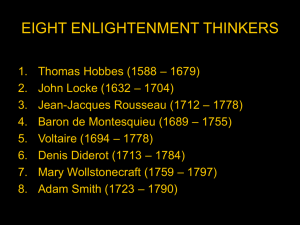 the Enlightenment Thinkers Powerpoint