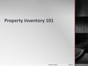 Property Inventory - Office of the Corporate Controller