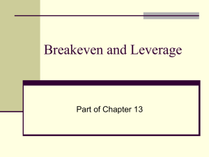 Breakeven and Leverage