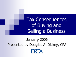 Tax Consequences of Buying and Selling a Business