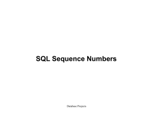 Auto-Generated Sequences in Tables