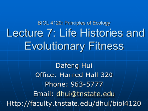 BIOL 4120: Principles of Ecology Lecture 8