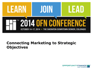 Connecting Marketing to Strategic Objectives