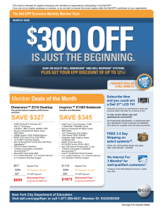 The Dell EPP Exclusive Monthly Member Flyer