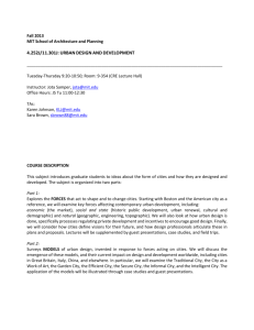 FALL 2007 - MIT Department of Urban Studies and Planning
