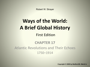 Chapter 17 - Atlantic Revolutions and Their Echoes