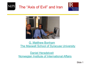 The Axis of Evil and Iran