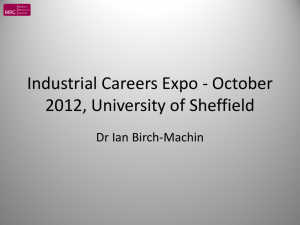 Industrial Careers Expo - October 2012, University of Sheffield