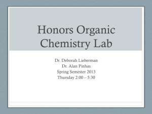 Honors Organic Chemistry Lab
