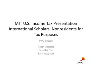 MIT US Income Tax Presentation International Students