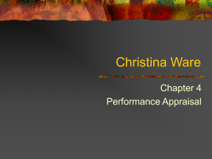 Christina Ware's PPT on Performance Appraisal