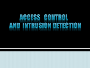 access control and intrusion detection