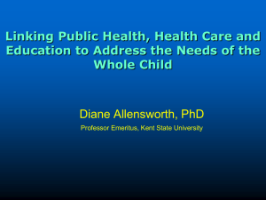 Linking Public Health, Health Care and Education to Address the