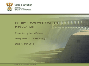 Policy Framework within Regulation