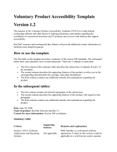Linux Voluntary Product Accessibility Template