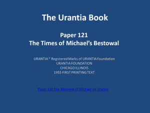 Paper 121 - The Times of Michael's Bestowal